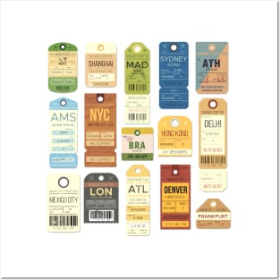 Vintage Luggage Tags Posters and Art